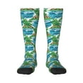 thumbnail image 1 of Balery Hawaii Palms Printed Novelty Socks Men's Women's Crew Socks Sports Socks Knee High Socks Cotton Socks Quirky and Cool Socks, 1 of 9