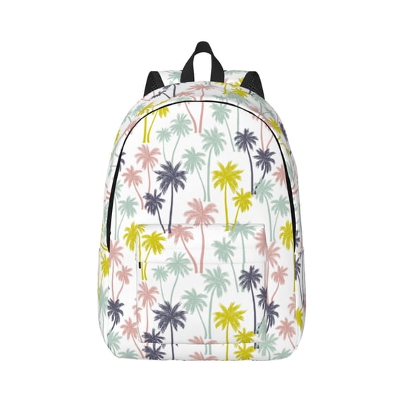 Balery Hawaiian Coconut Tree Vintage Canvas Backpack for Men and Women - Large Capacity, Durable Travel Laptop Bag for School, Work, Hiking, and Outdoor Activities