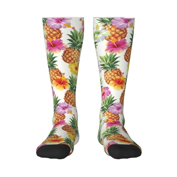 Balery Hawaiian Pineappl Fun Novelty Socks Men'S Women'S Crew Socks Funny Crazy Novelty Socks Quirky And Cool Socks
