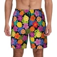 thumbnail image 1 of Balery Hawaiian Style Mens Swim Trunks Swim Shorts for Men Quick Dry Inseam Beach Shorts with Compression Liner Pocket-, 1 of 9