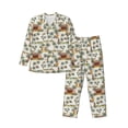 thumbnail image 1 of Balery Hawaiian Style Pattern Pajama Sets for Men Long Sleeve 2 Piece Sleepwear Loungewear Sets Soft PJ's with Pockets Long Sleeve Comfy Pj Sets-Small, 1 of 7