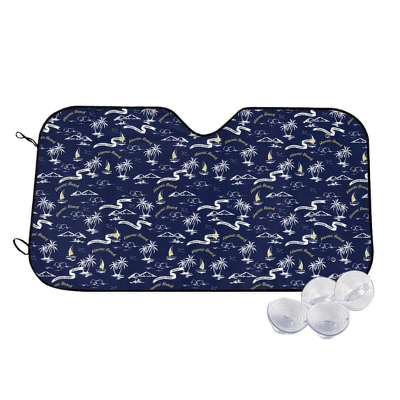 Balery Hawaiian Style Print Car Windshield Sun Shade,Windshield Sunshade for Car Pickup Truck SUV Accessories-