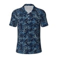 thumbnail image 1 of Balery Hawaiian Style Printed Men’s Short Sleeve Polo Shirt, Midweight Men's Shirt,Golf Polo shirts -XX-Large, 1 of 9