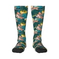 thumbnail image 1 of Balery Hawaiian Style Printed Novelty Socks Men's Women's Crew Socks Sports Socks Knee High Socks Cotton Socks Quirky and Cool Socks, 1 of 9
