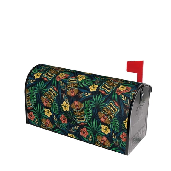 Balery Hawaiian Tribal Mask Mailbox Cover - Standard Size-21x18 in