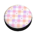 thumbnail image 1 of Balery Heart Buffalo Plaid Tire Covers - Tough Tire Wheel Protector for Truck, SUV, Trailer, Camper, RV -14 inch, 1 of 8