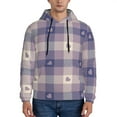 thumbnail image 1 of Balery Heart Check Plaid Pattern Mens Hoodie Kangaroo Pocket Hoodie Pullover Hooded Sweatshirt Ideal for Daily Wear Travel and Home-3X-Large, 1 of 7