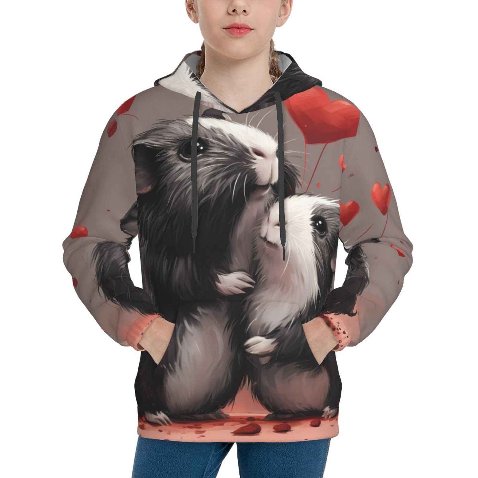 Guinea Pig Pattern Print Men Pullover Hoodie