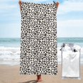 Balery Heart Leopard Print Towels Luxurious Jumbo Bath Sheet Highly