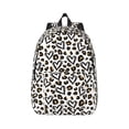 thumbnail image 1 of Balery Heart Leopard Vintage Canvas Backpack for Men and Women - Large Capacity, Durable Travel Laptop Bag for School, Work, Hiking, and Outdoor Activities, 1 of 7
