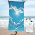 thumbnail image 1 of Balery Heart Shaped Cloud Print Towels - Luxurious Jumbo Bath Sheet - Highly Absorbent and Quick Dry Extra Large Bath Towel - Super Soft Hotel Quality Towel-31.5"x63", 1 of 8