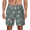 thumbnail image 1 of Balery Hedgehogs and Flowers Mens Swim Trunks Swim Shorts for Men Quick Dry Inseam Beach Shorts with Compression Liner Pocket-X-Large, 1 of 9