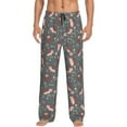 thumbnail image 1 of Balery Hedgehogs and Flowers1 print Men's Pajama Pants,Ultra Lightweight Pjs,Lounge Pant-Small, 1 of 9