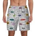 thumbnail image 1 of Balery Hello Mens Swim Trunks Swim Shorts for Men Quick Dry Inseam Beach Shorts with Compression Liner Pocket-Large, 1 of 9