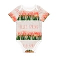 thumbnail image 1 of Balery Hello Spring Pattern Baby Climbing Clothes Infant Bodysuit Cute Infant Bodysuit Baby Romper-2 Years, 1 of 7
