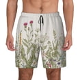 thumbnail image 1 of Balery Herbs and Wildflowers Mens Swim Trunks Swim Shorts for Men Quick Dry Inseam Beach Shorts with Compression Liner Pocket-Large, 1 of 9