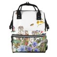 thumbnail image 1 of Balery Herbs and Wildflowers Mummy Backpack - Waterproof Twill Canvas, Large Capacity Diaper Bag with Multiple Pockets and Adjustable Straps, 1 of 6