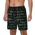 thumbnail image 1 of Balery Hieroglyphic Symbols Pattern Mens Swim Trunks Swim Shorts for Men Quick Dry Inseam Beach Shorts with Compression Liner Pocket-XX-Large, 1 of 6