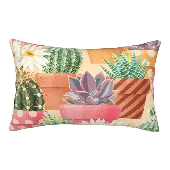Balery High Detail Succulent And Cactus Bedding Queen Pillow Cases - Envelope Closure - Soft Brushed Microfiber Fabric - Shrinkage and Fade Resistant Pillow Cases-20"x30"