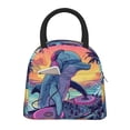 thumbnail image 1 of Balery Hip-Hop DJ Dolphin Pattern Lunch Bag Women, Lunch Box, Lunch Bag, Small Leakproof Lunch Tote Large Capacity Reusable Insulated Cooler Lunch Container-One Size, 1 of 6