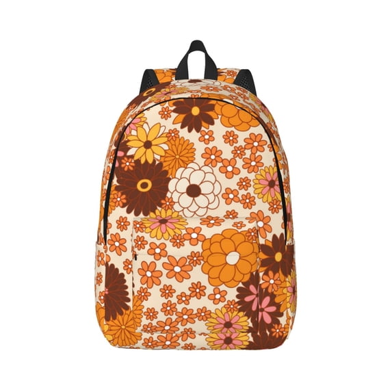 Balery Hippie Ditsy Floral Vintage Canvas Backpack for Men and Women - Large Capacity, Durable Travel Laptop Bag for School, Work, Hiking, and Outdoor Activities