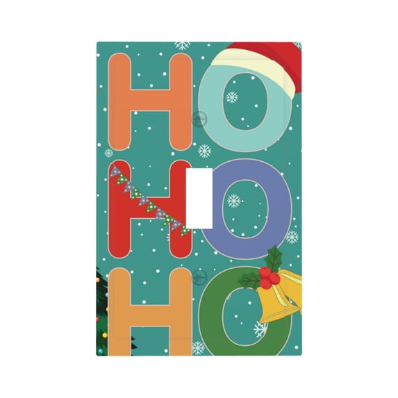 Balery Ho Ho Ho for Duplex Wall Plates Kit, Electrical Outlet Covers, Standard Size 1-Gang 5.0" x3.0", Electric Receptacle Plug Covers-Style T
