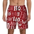 thumbnail image 1 of Balery Ho Pattern Funny Christmas Mens Swim Trunks Swim Shorts for Men Quick Dry Inseam Beach Shorts with Compression Liner Pocket-3X-Large, 1 of 9