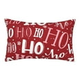 thumbnail image 1 of Balery Ho Pattern Funny Christmas Pillow Covers,Bed Pilowcases,Reversible Plush Throw Pillow Covers End Pillow Encasement,Pillow Case - 20"X30", 1 of 9