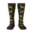 thumbnail image 1 of Balery Hohey Bee Golden Embroidery Fun Novelty Socks Men'S Women'S Crew Socks Funny Crazy Novelty Socks Quirky And Cool Socks, 1 of 9