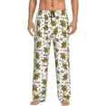 thumbnail image 1 of Balery Hohey Bee Golden2 print Men's Pajama Pants,Ultra Lightweight Pjs,Lounge Pant-Small, 1 of 9