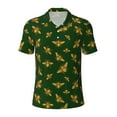 thumbnail image 1 of Balery Hohey Bee Printed Men’s Short Sleeve Polo Shirt, Midweight Men's Shirt,Golf Polo shirts -Large, 1 of 8