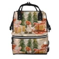 thumbnail image 1 of Balery Holiday Christmas Stars Mummy Backpack - Waterproof Twill Canvas, Large Capacity Diaper Bag with Multiple Pockets and Adjustable Straps, 1 of 6