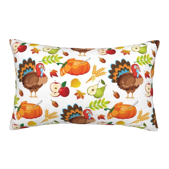 Balery Holiday Thanksgiving Turkey Apple Family Dinner Bedding Queen Pillow Cases - Envelope Closure - Soft Brushed Microfiber Fabric - Shrinkage and Fade Resistant Pillow Cases-