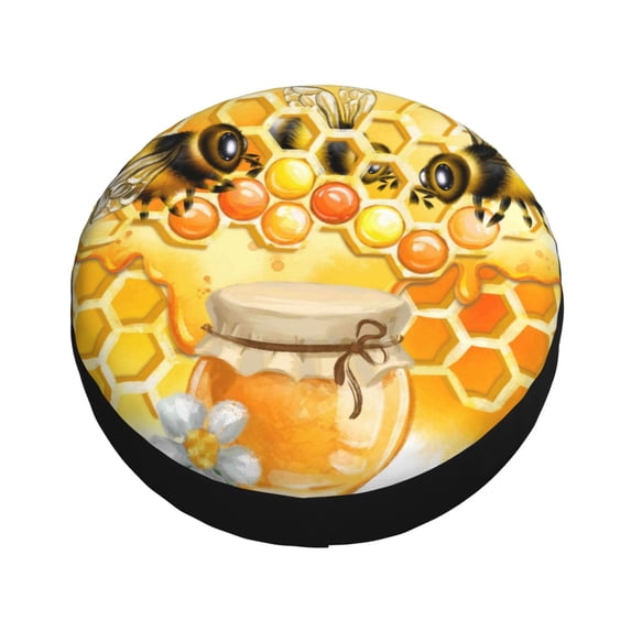Balery Honey Bee Tire Covers - Tough Tire Wheel Protector for Truck, SUV, Trailer, Camper, RV -14 inch