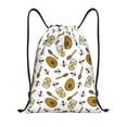 thumbnail image 1 of Balery Honey Pattern Drawstring Backpack Bag Sport Gym Sackpack Cinch Bags Pattern Drawstring Backpack Bag Sport Gym Sackpack Cinch Bags -Medium, 1 of 6