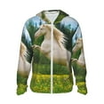 thumbnail image 1 of Balery Horse Rearing Up In The Field Men's Women's UPF 50+ Sun Protection Lightweight Hoodie Performance Long Sleeve Shirt for Fishing Running-Large, 1 of 7