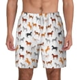 thumbnail image 1 of Balery Horses Mens Swim Trunks Swim Shorts for Men Quick Dry Inseam Beach Shorts with Compression Liner Pocket-Large, 1 of 9