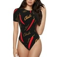 thumbnail image 1 of Balery Hot Chili Women's Short Sleevee Crew Neck Bodysuit Tops Short Sleeve Tops Basic-Medium, 1 of 9