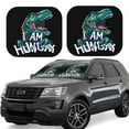 thumbnail image 1 of Balery Hungry Tyrannosaurus Sun Shield 2 Pack For Car Front Windows Foldable Sun Visor Protector Blocks Max Uv Rays And Keeps Your Vehicle Cool For Most Sedans Suv Truck, 1 of 7