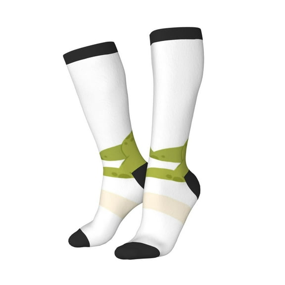 Balery Hunting Frog Printed Novelty Socks Men's Women's Crew Socks Sports Socks Knee High Socks Cotton Socks Quirky and Cool Socks