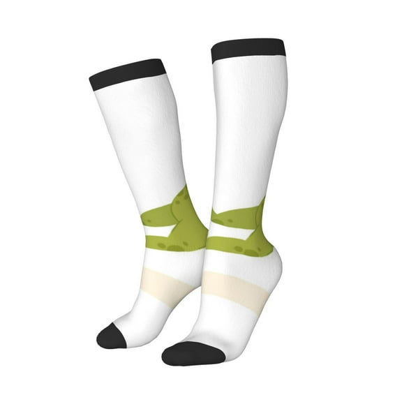 Balery Hunting Frog Printed Novelty Socks Men's Women's Crew Socks Sports Socks Knee High Socks Cotton Socks Quirky and Cool Socks