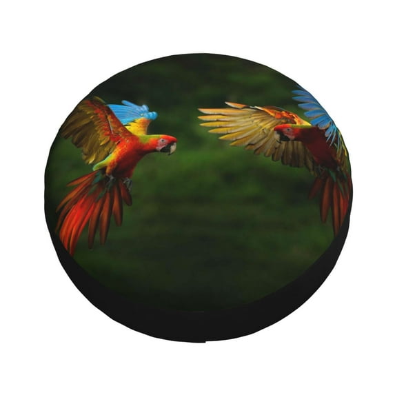Balery Hybrid Parrot in the Forest Tire Covers - Tough Tire Wheel Protector for Truck, SUV, Trailer, Camper, RV -17 inch