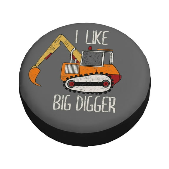 Balery I Like Big Digger Tire Covers - Tough Tire Wheel Protector for Truck, SUV, Trailer, Camper, RV -17 inch