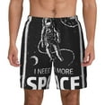 thumbnail image 1 of Balery I Need More Space Mens Swim Trunks Swim Shorts for Men Quick Dry Inseam Beach Shorts with Compression Liner Pocket-X-Large, 1 of 9