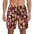 thumbnail image 1 of Balery Ice Cream Cake Mens Swim Trunks Swim Shorts for Men Quick Dry Inseam Beach Shorts with Compression Liner Pocket-Small, 1 of 9