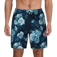 thumbnail image 1 of Balery Ink Rose Mens Swim Trunks Swim Shorts for Men Quick Dry Inseam Beach Shorts with Compression Liner Pocket-XX-Large, 1 of 9