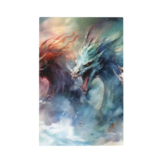 Balery Ink Style Wave Dragon for Duplex Wall Plates Kit, Electrical Outlet Covers, Standard Size 1-Gang 5.0" x3.0", Electric Receptacle Plug Covers-Style V