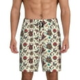 thumbnail image 1 of Balery Insects A Men's Cotton Knit Pajama Shorts Waistband & Pockets,Short Pajama Pants-Large, 1 of 8