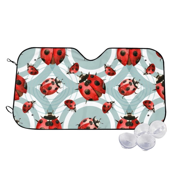 Balery Insects Print Car Windshield Sun Shade,Windshield Sunshade for Car Pickup Truck SUV Accessories-Small