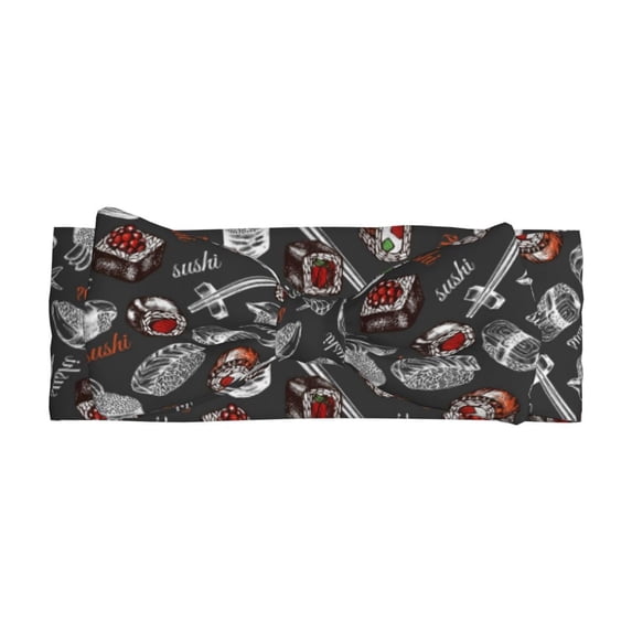 Balery Japanese Sushi Hashi Pattern Baby Headbands Hairbands Hair Bow Elastics for Baby Girls Newborn Infant Toddlers Kids